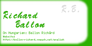 richard ballon business card