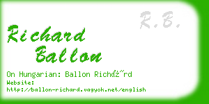 richard ballon business card